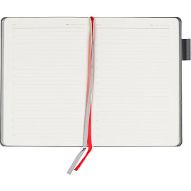 Ежедневник недатированный Bruno Visconti Boston искусственная кожа А5 136 листов красный (серый обрез), 3-228/01