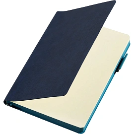 Ежедневник недатированный Bruno Visconti Boston искусственная кожа А5 136 листов синий (голубой обрез), 3-228/06