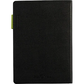 Ежедневник недатированный Bruno Visconti Boston искусственная кожа А5 136 листов чёрный (зелёный обрез), 3-228/04
