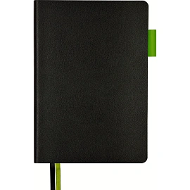 Ежедневник недатированный Bruno Visconti Boston искусственная кожа А5 136 листов чёрный (зелёный обрез), 3-228/04