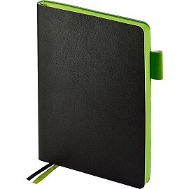 Ежедневник недатированный Bruno Visconti Boston искусственная кожа А5 136 листов чёрный (зелёный обрез), 3-228/04