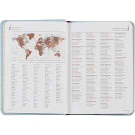 Ежедневник недатированный Attache Velvet искусственная кожаSoft Touch А6+ 136 листов голубой