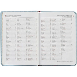 Ежедневник недатированный Attache Velvet искусственная кожаSoft Touch А6+ 136 листов голубой