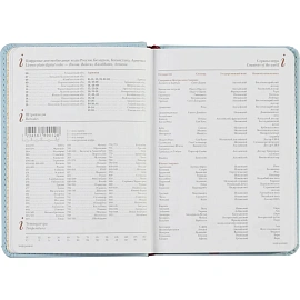 Ежедневник недатированный Attache Velvet искусственная кожаSoft Touch А6+ 136 листов голубой