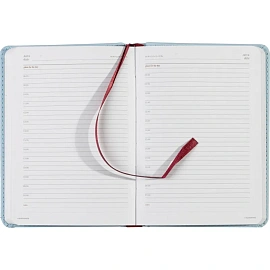 Ежедневник недатированный Attache Velvet искусственная кожаSoft Touch А6+ 136 листов голубой