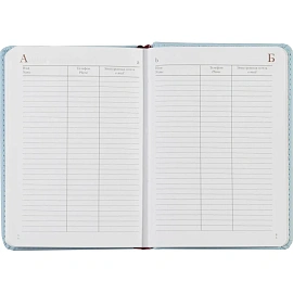 Ежедневник недатированный Attache Velvet искусственная кожаSoft Touch А6+ 136 листов голубой