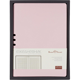 Ежедневник недатированный Bruno Visconti Madrid искусственная кожа Soft Touch А5 136 листов розовый