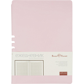 Ежедневник недатированный Bruno Visconti Madrid искусственная кожа Soft Touch А5 136 листов розовый