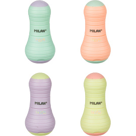 Ластик-точилка Milan Sway Pastel ПВХ фигурный 30х30х61 мм