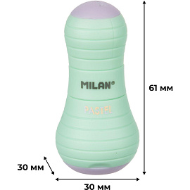 Ластик-точилка Milan Sway Pastel ПВХ фигурный 30х30х61 мм