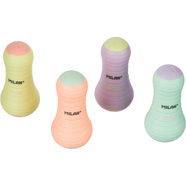 Ластик-точилка Milan Sway Pastel ПВХ фигурный 30х30х61 мм