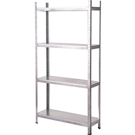Стеллаж металлический First HIT оцинкованный 4 полки (металлик, 912х400х1824 мм)