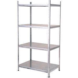 Стеллаж металлический First HIT оцинкованный 4 полки (металлик, 912х500х1824 мм)