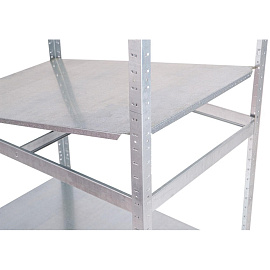 Стеллаж металлический First HIT оцинкованный 4 полки (металлик, 912х500х1824 мм)