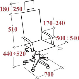 Кресло для руководителя Everprof Polo S чёрное (сетка/ткань, алюминий)