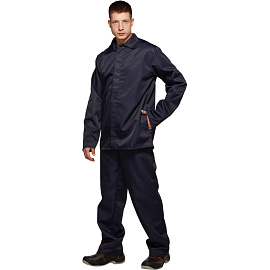 Костюм для защиты от кислот и щелочей КЩС из лавсана темно-синий (размер 44-46, рост 170-176)