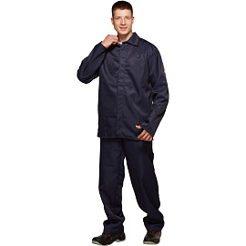 Костюм для защиты от кислот и щелочей КЩС из лавсана темно-синий (размер 56-58, рост 182-188)