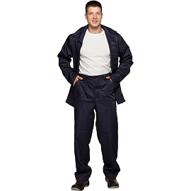 Костюм для защиты от кислот и щелочей КЩС из лавсана темно-синий (размер 56-58, рост 182-188)