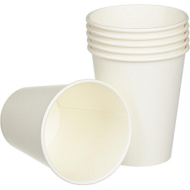 Стакан одноразовый бумажный Комус 150/180 мл белый для вендинговых аппаратов (100 штук в упаковке)