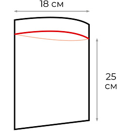 Пакет с замком zip-lock ПВД 18x25 см 60 мкм (100 штук в упаковке)
