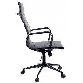 Кресло для руководителя Everprof Rio Black T чёрное (экокожа, металл)