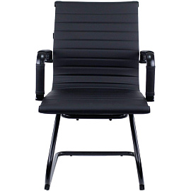 Конференц-кресло Everprof Leo Black черное (экокожа, металл черный)