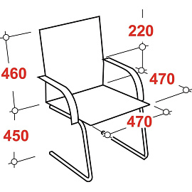 Конференц-кресло Everprof Leo Black черное (экокожа, металл черный)