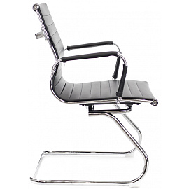 Конференц-кресло Everprof Leo CF черное (экокожа, металл хромированный)