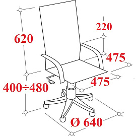 Кресло для руководителя Easy Chair 711 TPU коричневое (экокожа, металл)