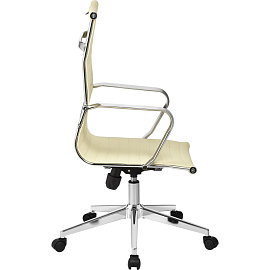 Кресло для руководителя Easy Chair 711 TPU бежевое (экокожа, металл)