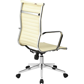 Кресло для руководителя Easy Chair 711 TPU бежевое (экокожа, металл)