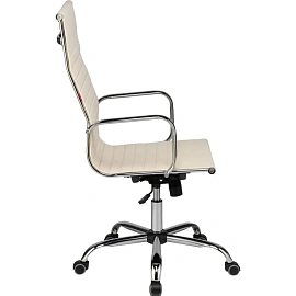 Кресло для руководителя Easy Chair 711 TPU бежевое (экокожа, металл)