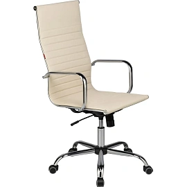 Кресло для руководителя Easy Chair 711 TPU бежевое (экокожа, металл)