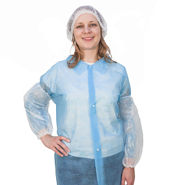 Нарукавники одноразовые 40x20 см белые (100 штук в упаковке)