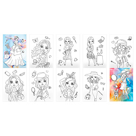 Раскраска А5, 10 стр. ТРИ СОВЫ "Для девочек