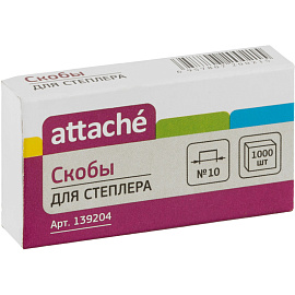 Скобы для степлера Attache №10 с цинковым покрытием (1000 штук в упаковке) фото Скобы для степлера Attache №10 с цинковым покрытием (1000 штук в упаковке)