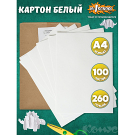 Картон белый Выбор есть (А4, 100 листов, немелованный)