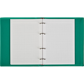 Бизнес-тетрадь Attache А5 160 листов зеленая в клетку, тиснение фольгой