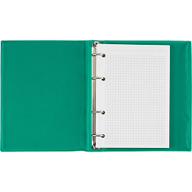 Бизнес-тетрадь Attache А5 160 листов зеленая в клетку, тиснение фольгой