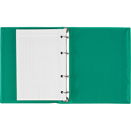 Бизнес-тетрадь Attache А5 160 листов зеленая в клетку, тиснение фольгой