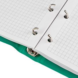 Бизнес-тетрадь Attache А5 160 листов зеленая в клетку, тиснение фольгой