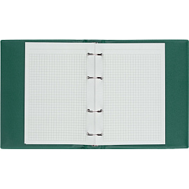 Бизнес-тетрадь Attache А5 240 листов зеленая в клетку, тиснение фольгой