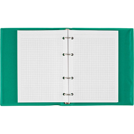 Бизнес-тетрадь Attache А5 240 листов зеленая в клетку, тиснение фольгой