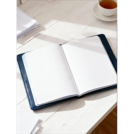 Ежедневник недатированный Attache Small thinks big ideas искусственная кожа А5 136 листов синий с фиксирующей резинкой