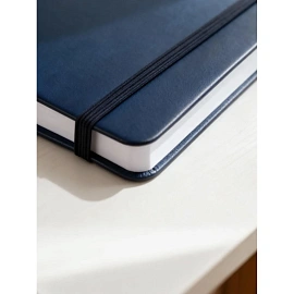 Ежедневник недатированный Attache Small thinks big ideas искусственная кожа А5 136 листов синий с фиксирующей резинкой