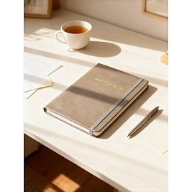 Ежедневник недатированный Attache Small thinks big ideas искусственная кожа А5 136 листов серый с фиксирующей резинкой