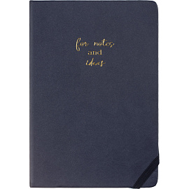 Ежедневник недатированный Attache искусственная кожа А5 136 листов синий с фиксирующей резинкой