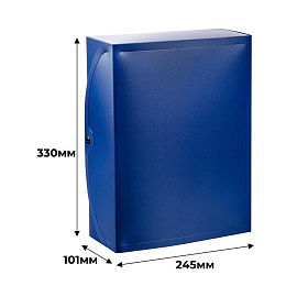 Короб архивный пластик Attache на кнопке 330x100x245 мм синий до 900 листов