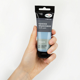 Краска акриловая художественная Гамма "Студия", 75мл, пластиковая туба, серо-голубая