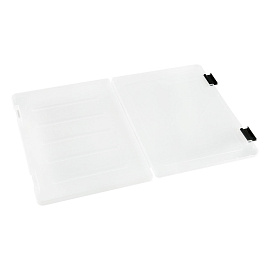 Папка для документов СТАММ А4, 230*305*23мм, пластик., прозрачная, черные защелки